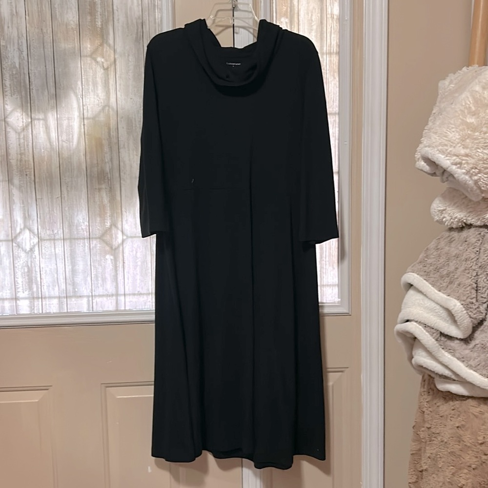 Landed end black Cowl neck long sleeve maxi dress